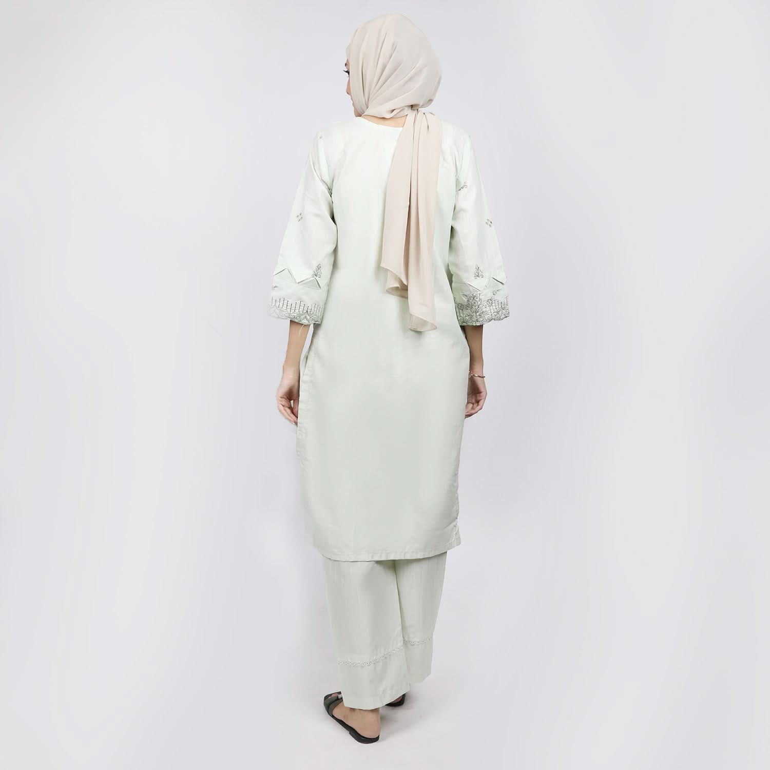 Women's Embroidered 2pcs Suit - Light Pista, Women Shalwar Suits, Chase Value, Chase Value