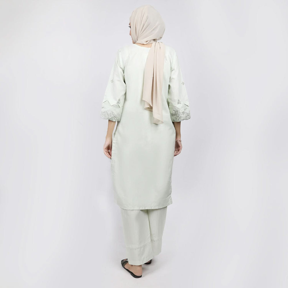 Women's Embroidered 2pcs Suit - Light Pista, Women Shalwar Suits, Chase Value, Chase Value