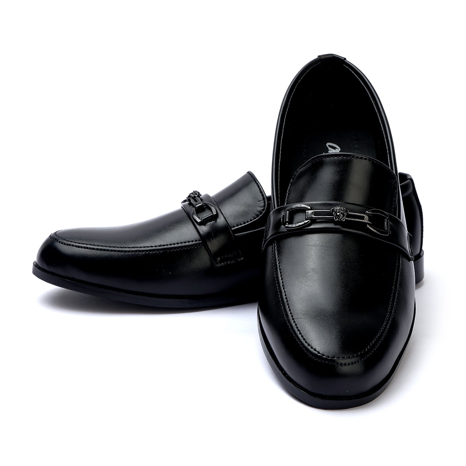 Valuable Perforated Leather - Classic Black Men’s Loafers, Men's Formal Shoes, Chase Value, Chase Value