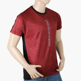 Men's Fancy Round Neck T-Shirt - Maroon, Men's T-Shirts & Polos, Chase Value, Chase Value