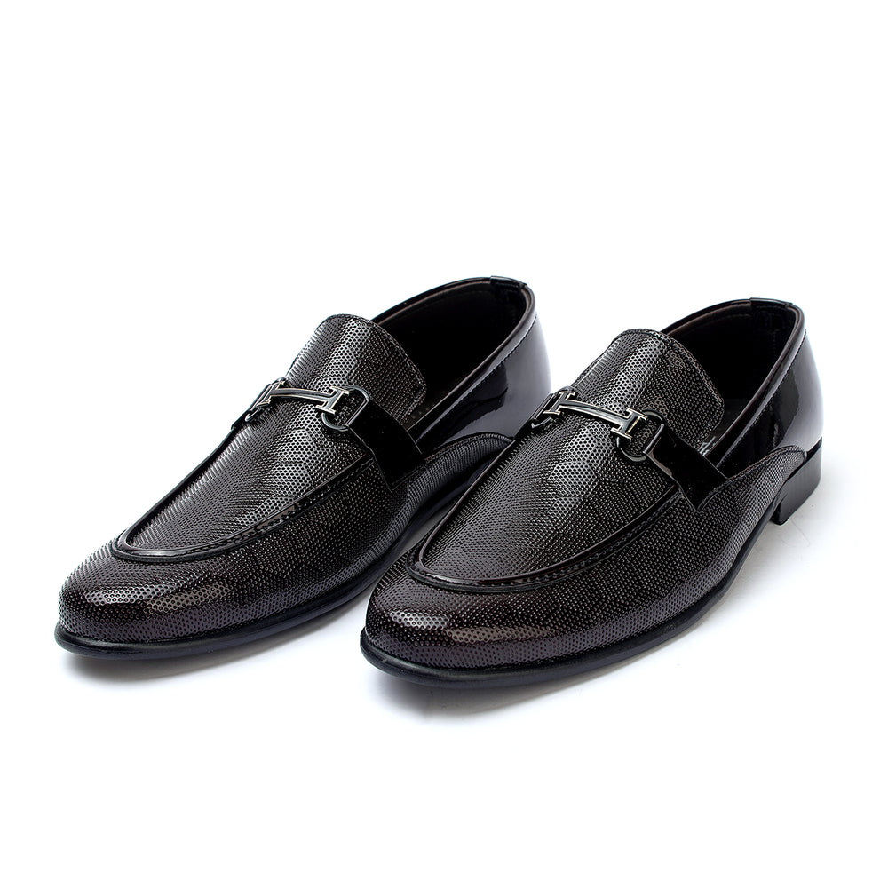 Valuable Maroon Leather Loafers with Buckle Accent, Men's Formal Shoes, Chase Value, Chase Value