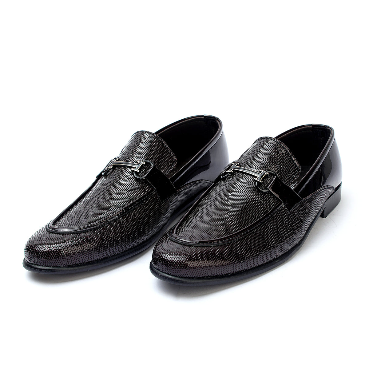 Valuable Maroon Leather Loafers with Buckle Accent, Men's Formal Shoes, Chase Value, Chase Value