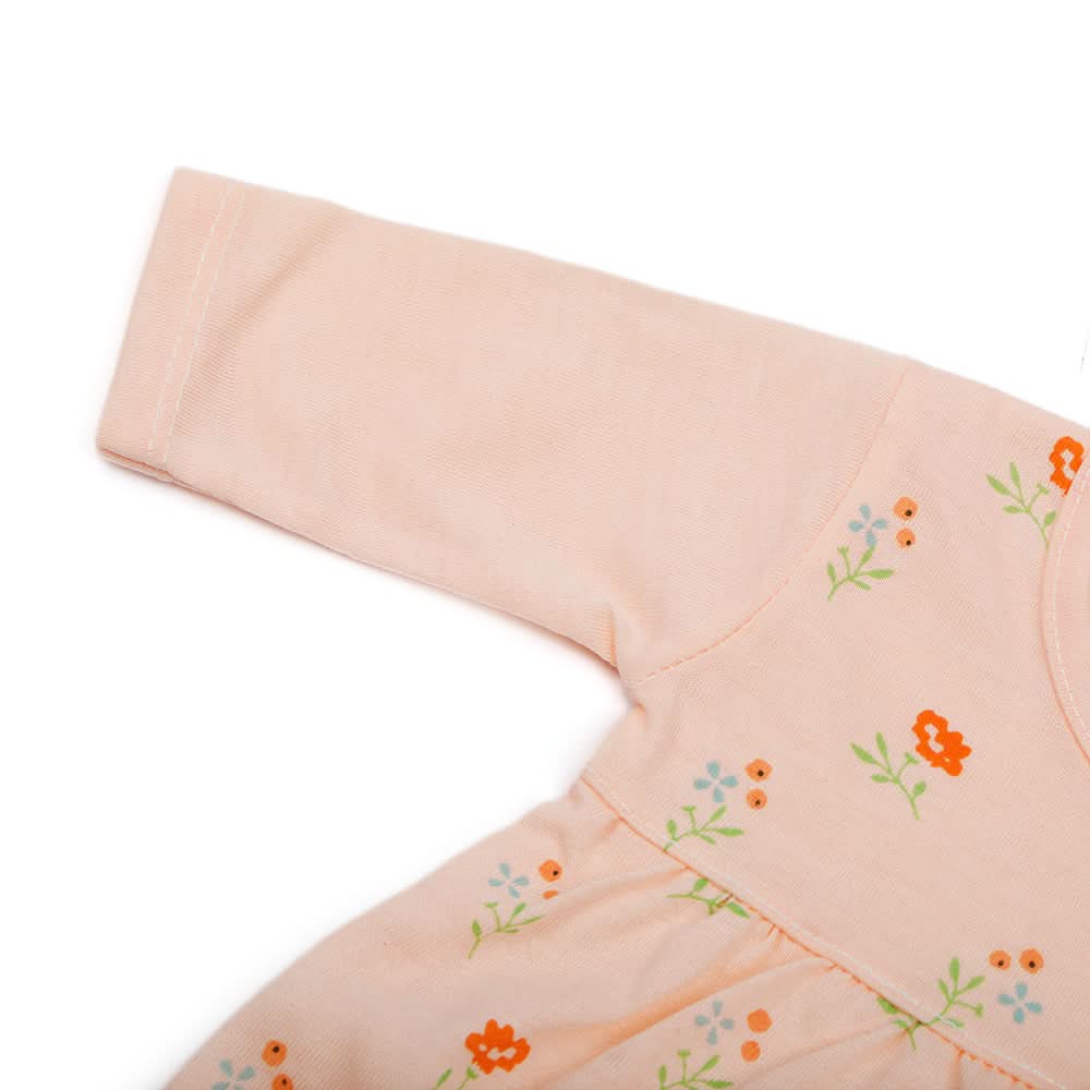 Newbron Girls Full Sleeves Suit - Peach, Newborn Girls Sets & Suits, Chase Value, Chase Value