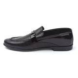 Valuable Maroon Leather Loafers with Buckle Accent, Men's Formal Shoes, Chase Value, Chase Value