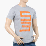 Men's Round Neck Half Sleeves Printed T-Shirt - Grey, Men's T-Shirts & Polos, Chase Value, Chase Value