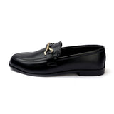Valuable Perforated Leather - Elegant Slip-On Dress Shoes - Black, Men's Formal Shoes, Chase Value, Chase Value