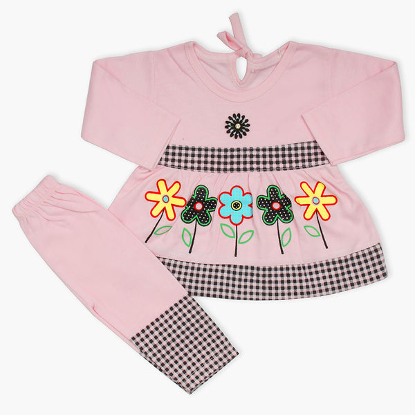 Newborn Girls Full Sleeves Suit - Pink, Newborn Girls Winterwear, Chase Value, Chase Value