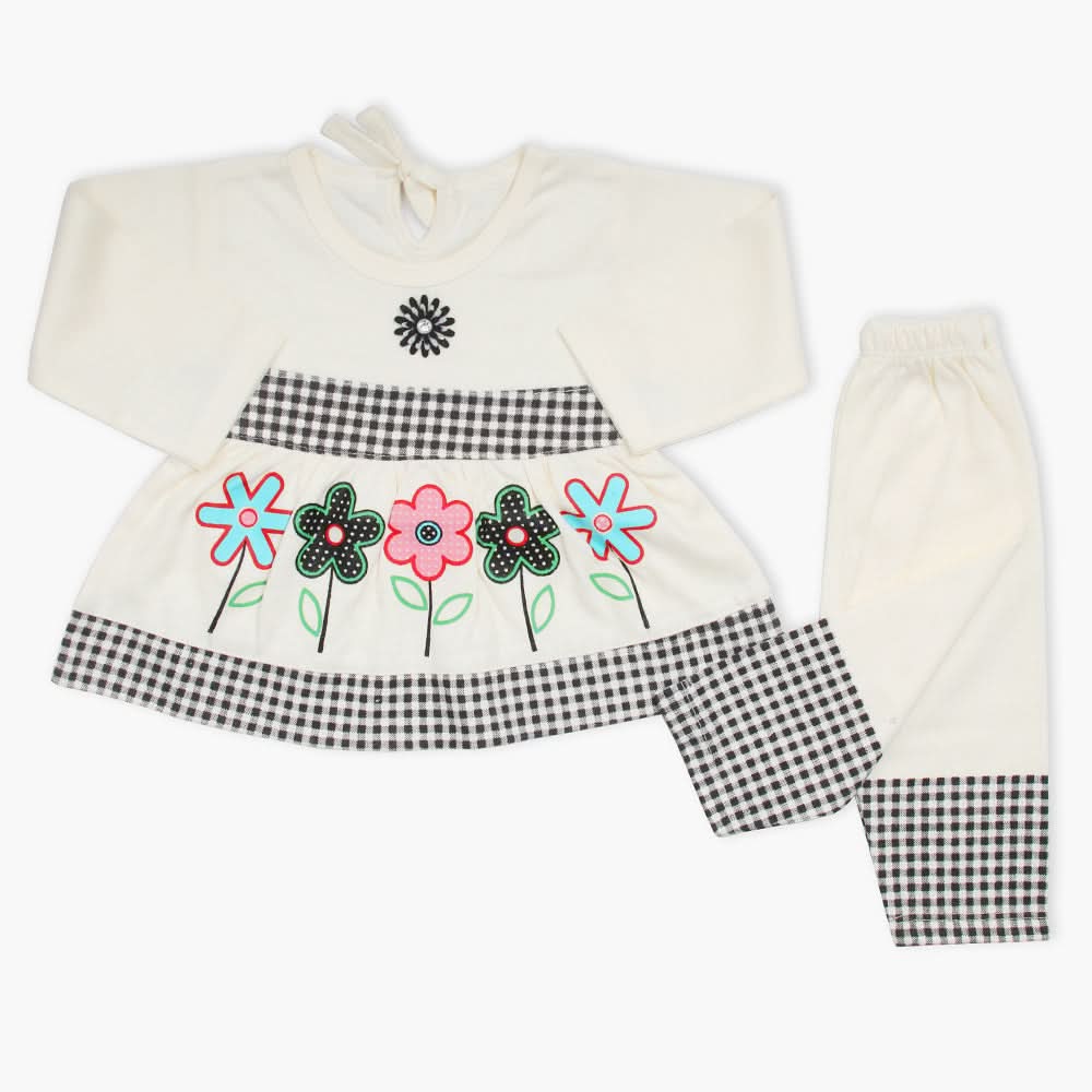 Newborn Girls Full Sleeves Suit - Fawn, Newborn Girls Winterwear, Chase Value, Chase Value
