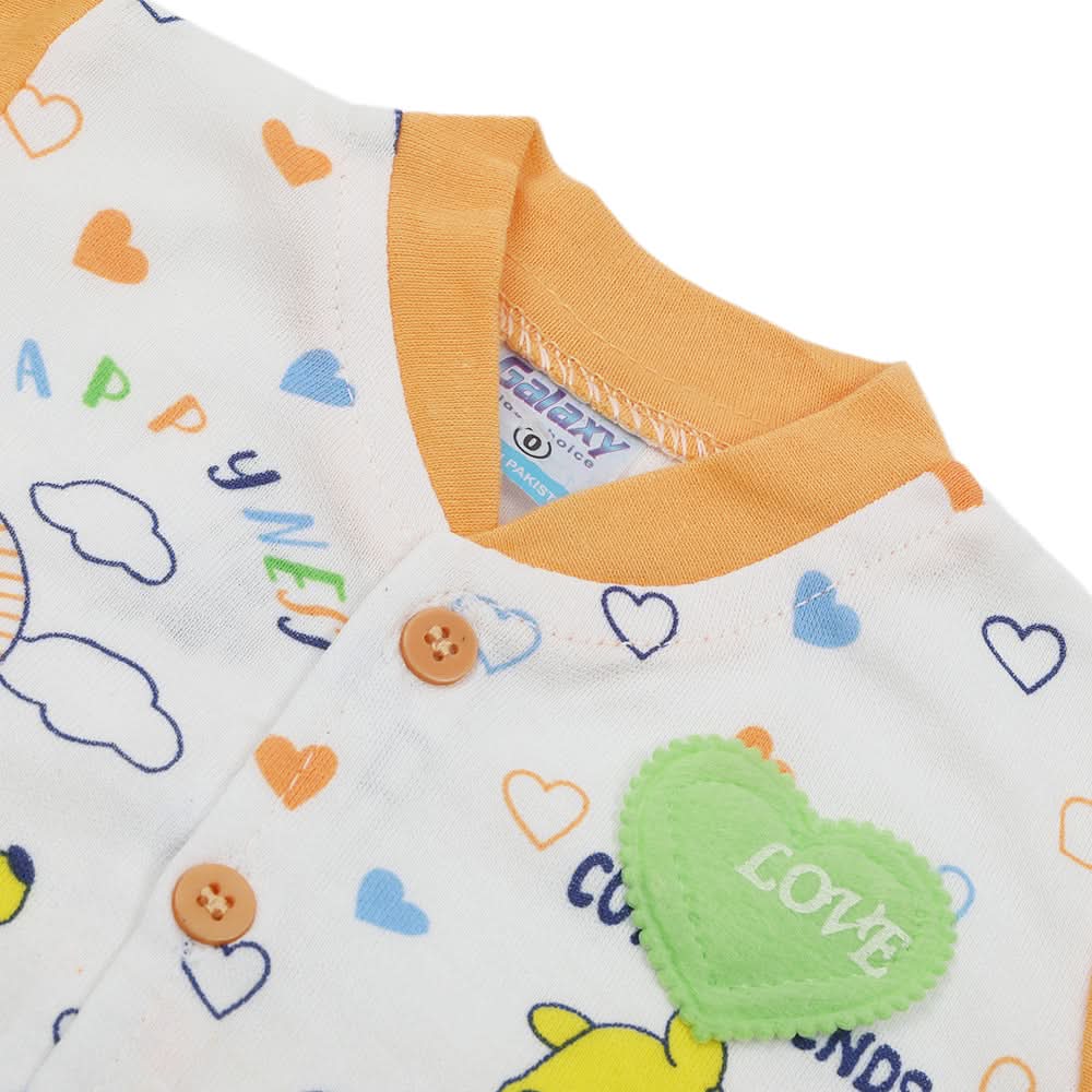 Newborn Boys Full Sleeves Suit - Orange, Newborn Boys Sets & Suits, Chase Value, Chase Value