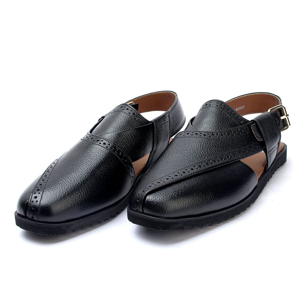 Men's Peshawari Sandal - Black, Men's Sandals, Chase Value, Chase Value