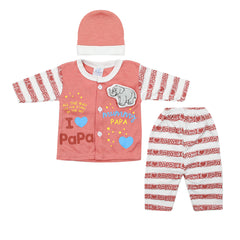 Newborn Boys Full Sleeves Suit - Tea Pink