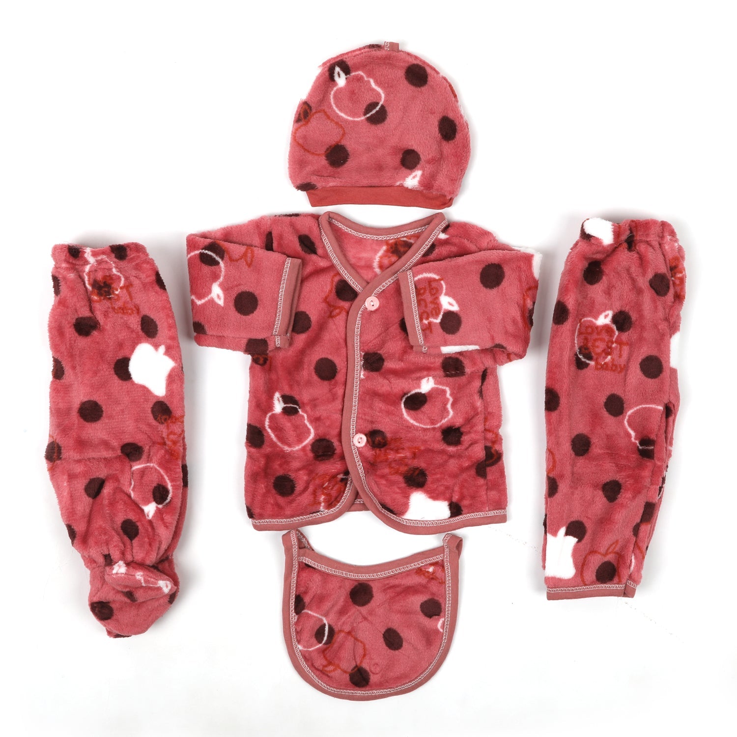 Newborn Boys 5PCS Suit - Tea Pink, Newborn Boys Sets & Suits, Chase Value, Chase Value