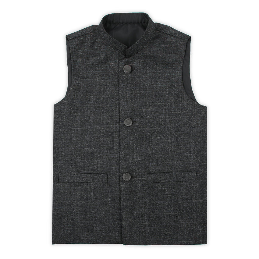 Boys Plain Waist Coat - Grey