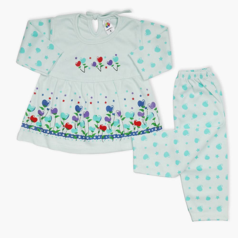 Newborn Girls Suit - Cyan, Newborn Girls Winterwear, Chase Value, Chase Value