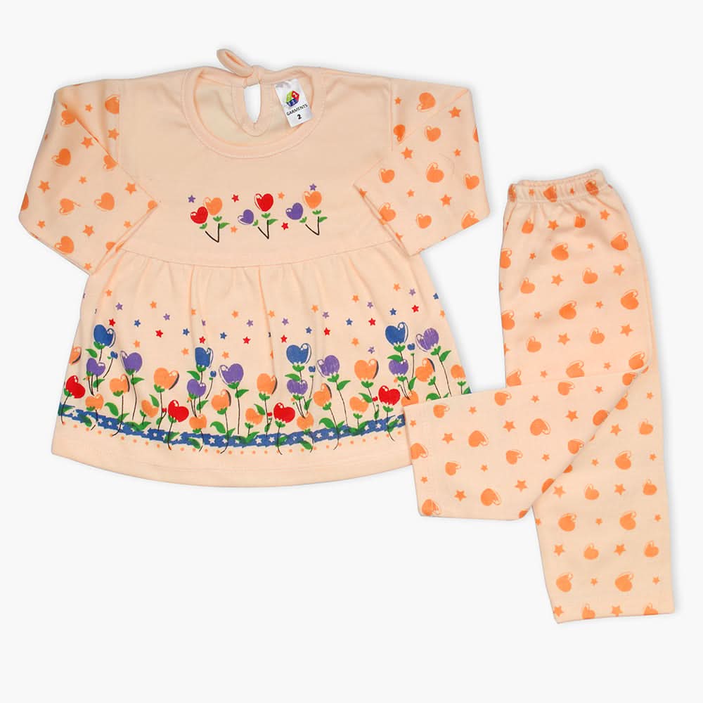 Newborn Girls Suit - Peach, Newborn Girls Winterwear, Chase Value, Chase Value