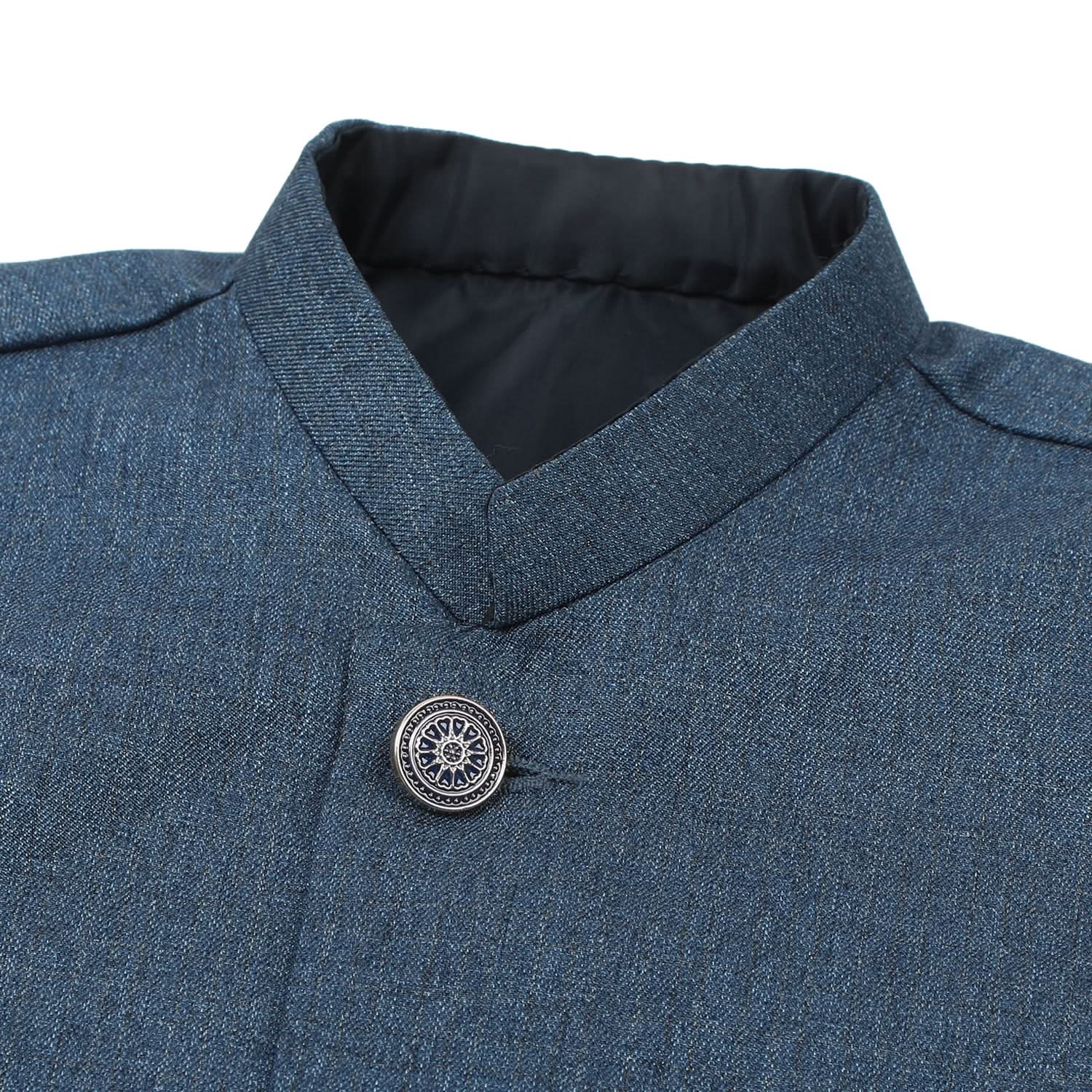 Boys Plain Waist Coat - Steel Blue, Boys Waistcoats, Chase Value, Chase Value