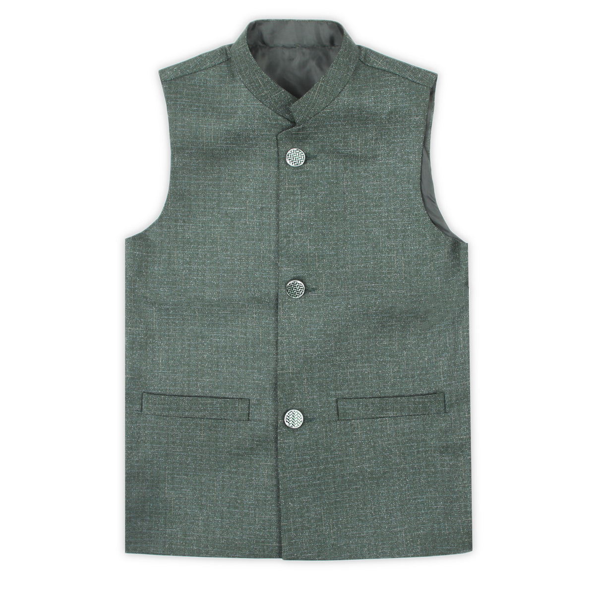 Boys Plain Waist Coat - Green, Boys Waistcoats, Chase Value, Chase Value