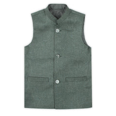 Boys Plain Waist Coat - Green