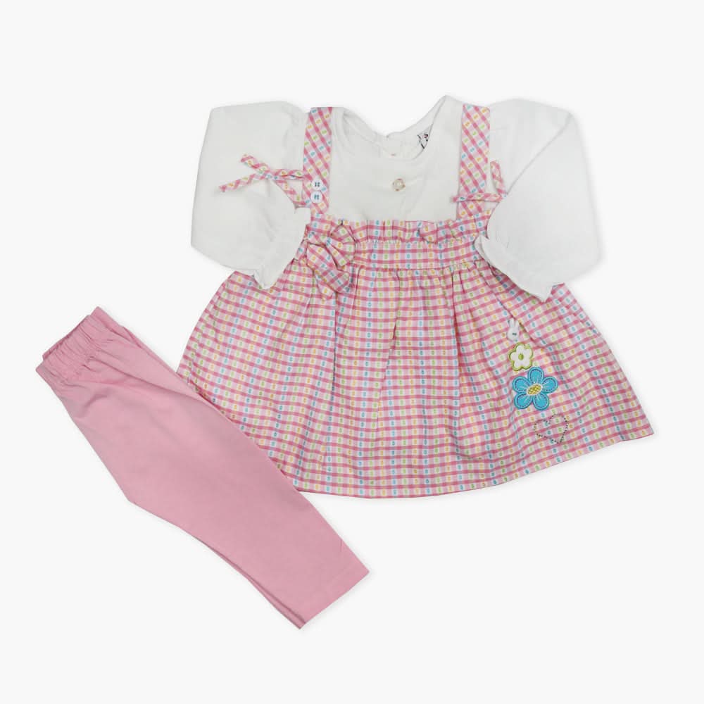 Newborn Girls Full Sleeves Suit - Pink, Newborn Girls Winterwear, Chase Value, Chase Value