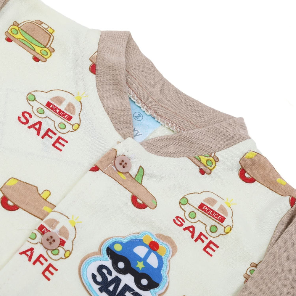 Newborn Boys Full Sleeves Suit - Light Brown, Newborn Boys Sets & Suits, Chase Value, Chase Value