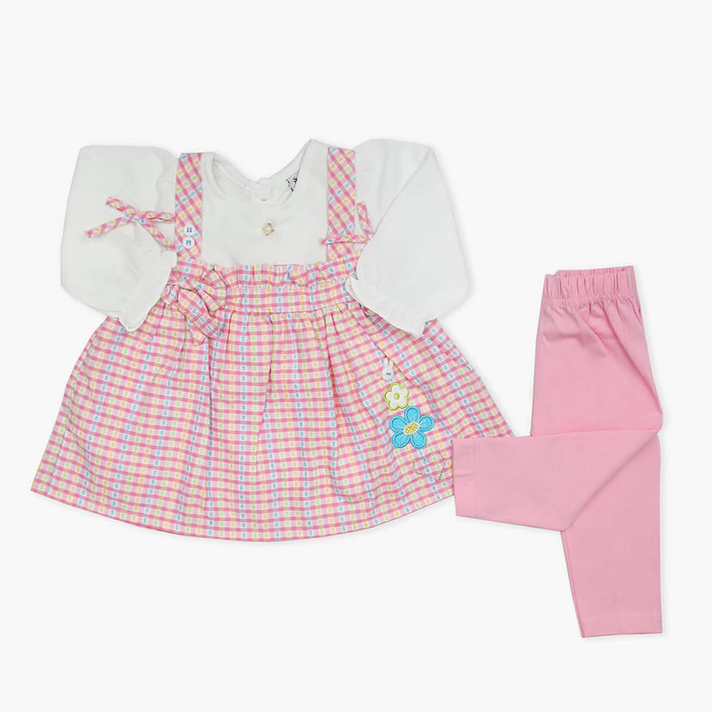 Newborn Girls Full Sleeves Suit - Pink, Newborn Girls Winterwear, Chase Value, Chase Value
