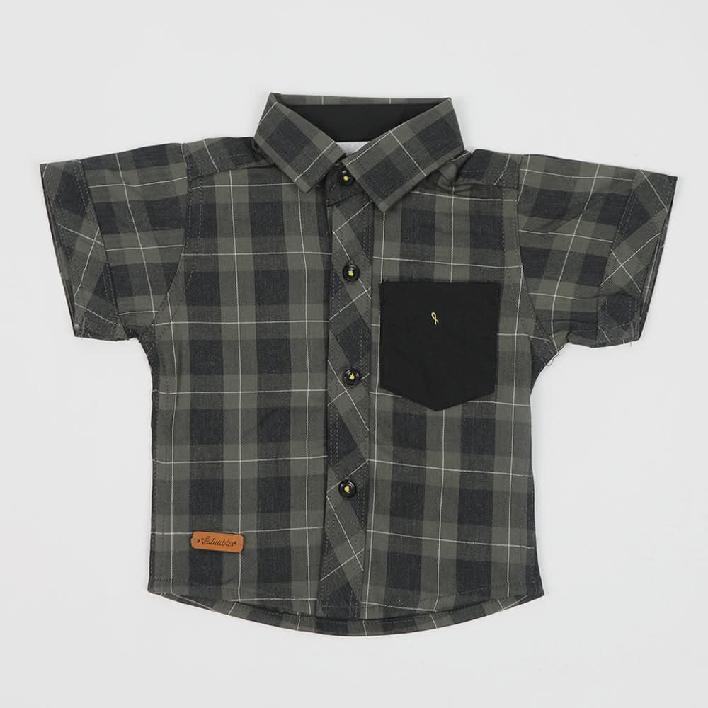 Newborn Boy Shirt - Dark Green, Newborn Boys Shirts & T-Shirts, Chase Value, Chase Value