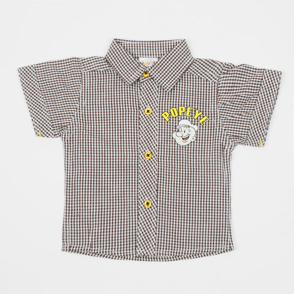 Newborn Boys Casual Shirt - Brown, Newborn Boys Shirts & T-Shirts, Chase Value, Chase Value