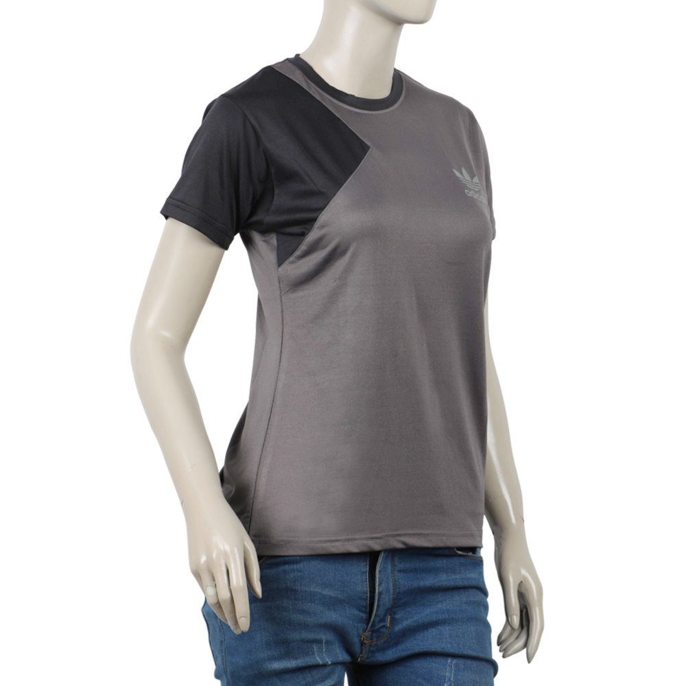 Women's Half Sleeves T-Shirt - Grey, Women T-Shirts & Tops, Chase Value, Chase Value