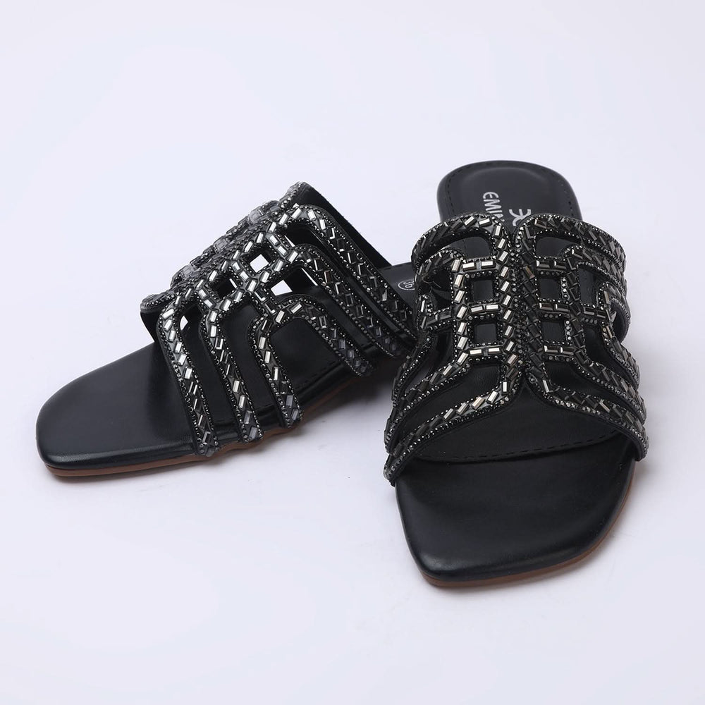 Eminent Women's Fancy Slipper - Black, Women Slippers, Chase Value, Chase Value