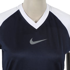 Women's Half Sleeves T-Shirt - Navy Blue