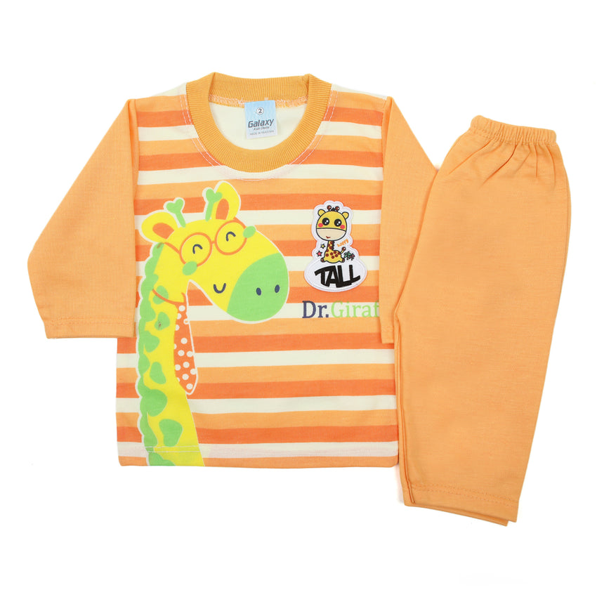 Newborn Boys Full Sleeves Suit - Orange