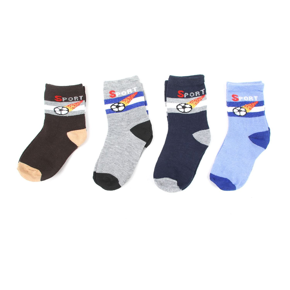 Girls 4Pcs Socks - Multi Color, Boys Socks, Chase Value, Chase Value