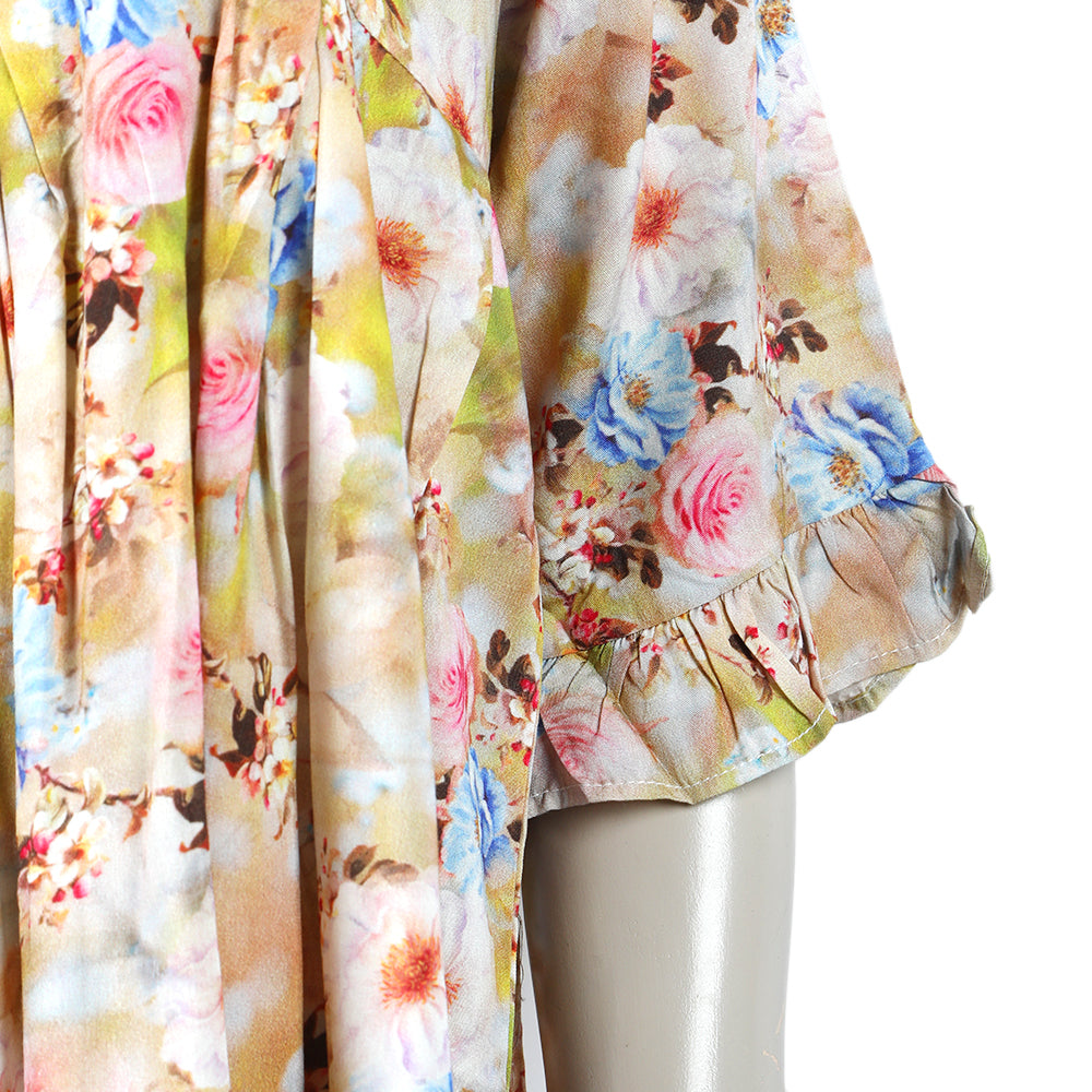 Women's Linen Printed Top - Fawn, Women T-Shirts & Tops, Chase Value, Chase Value