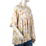 Women's Linen Printed Top - Fawn, Women T-Shirts & Tops, Chase Value, Chase Value