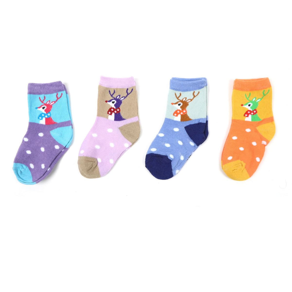 Girls 4Pcs Socks - Multi Color, Girls Socks, Chase Value, Chase Value