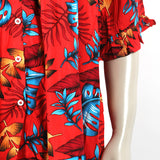 Women's Linen Printed Top - Red, Women T-Shirts & Tops, Chase Value, Chase Value