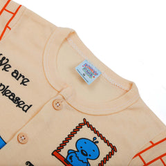 Newborn Boys Full Sleeves Suit - Peach