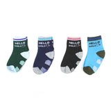 Boys 4Pcs Silicon Socks - Multi Color, Boys Socks, Chase Value, Chase Value