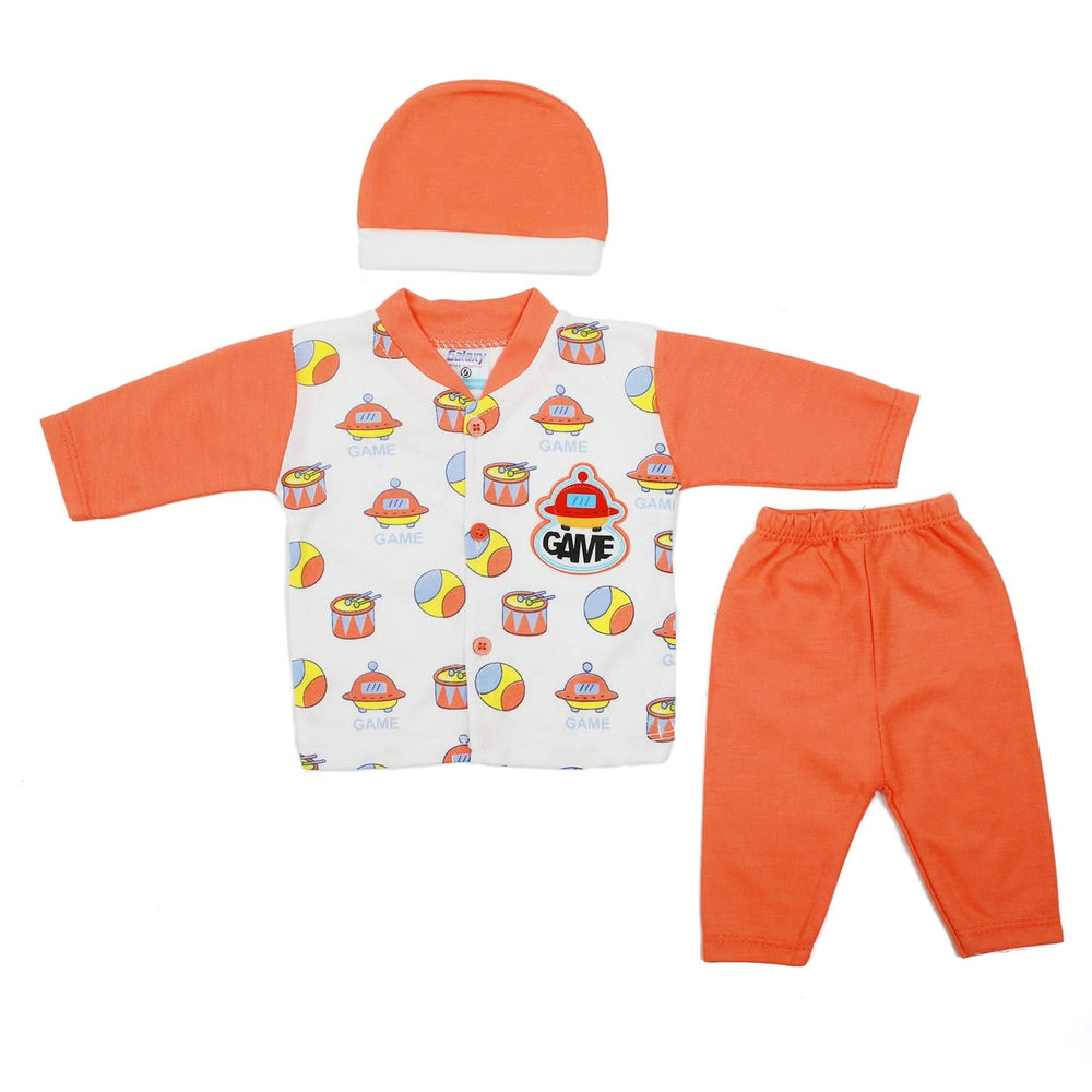 Newborn Boys Full Sleeves Suit - Peach, Newborn Boys Sets & Suits, Chase Value, Chase Value