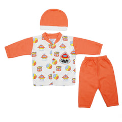 Newborn Boys Full Sleeves Suit - Peach