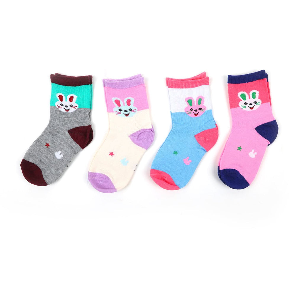 Girls 4Pcs Socks - Multi Color, Girls Socks, Chase Value, Chase Value