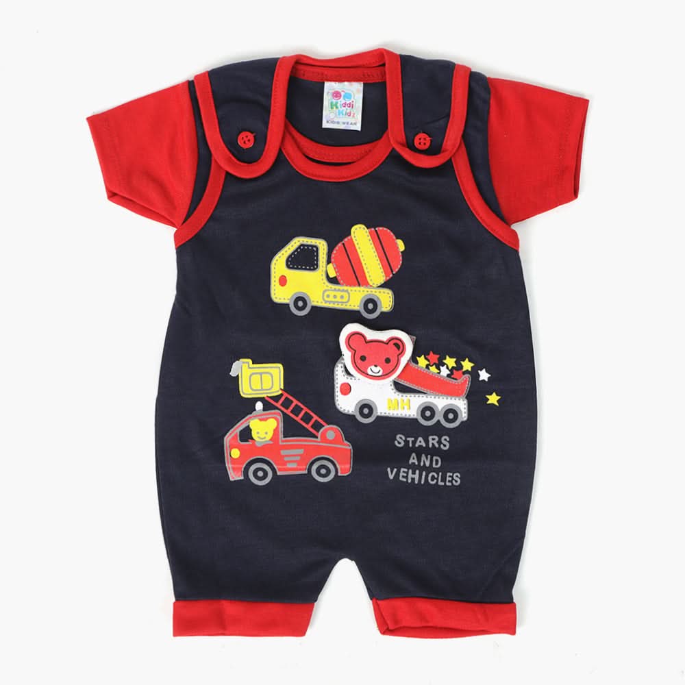 Newborn Boys Half Sleeves Suit - Navy Blue, Newborn Boys Sets & Suits, Chase Value, Chase Value