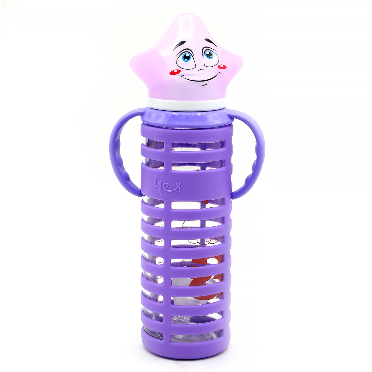 Yes Glass Bottle 240ml - Purple, Feeding Supplies, Chase Value, Chase Value