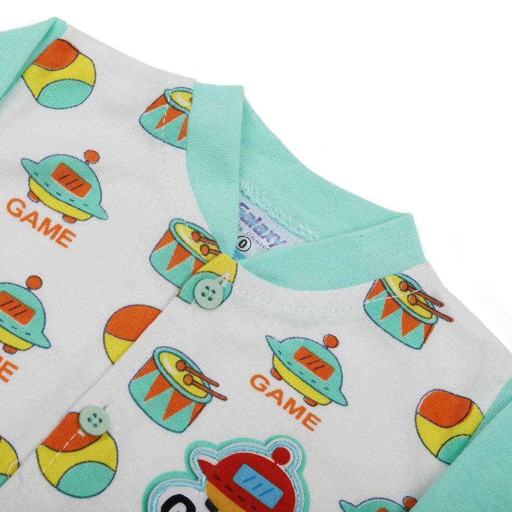Newborn Boys Full Sleeves Suit - Cyan, Newborn Boys Sets & Suits, Chase Value, Chase Value