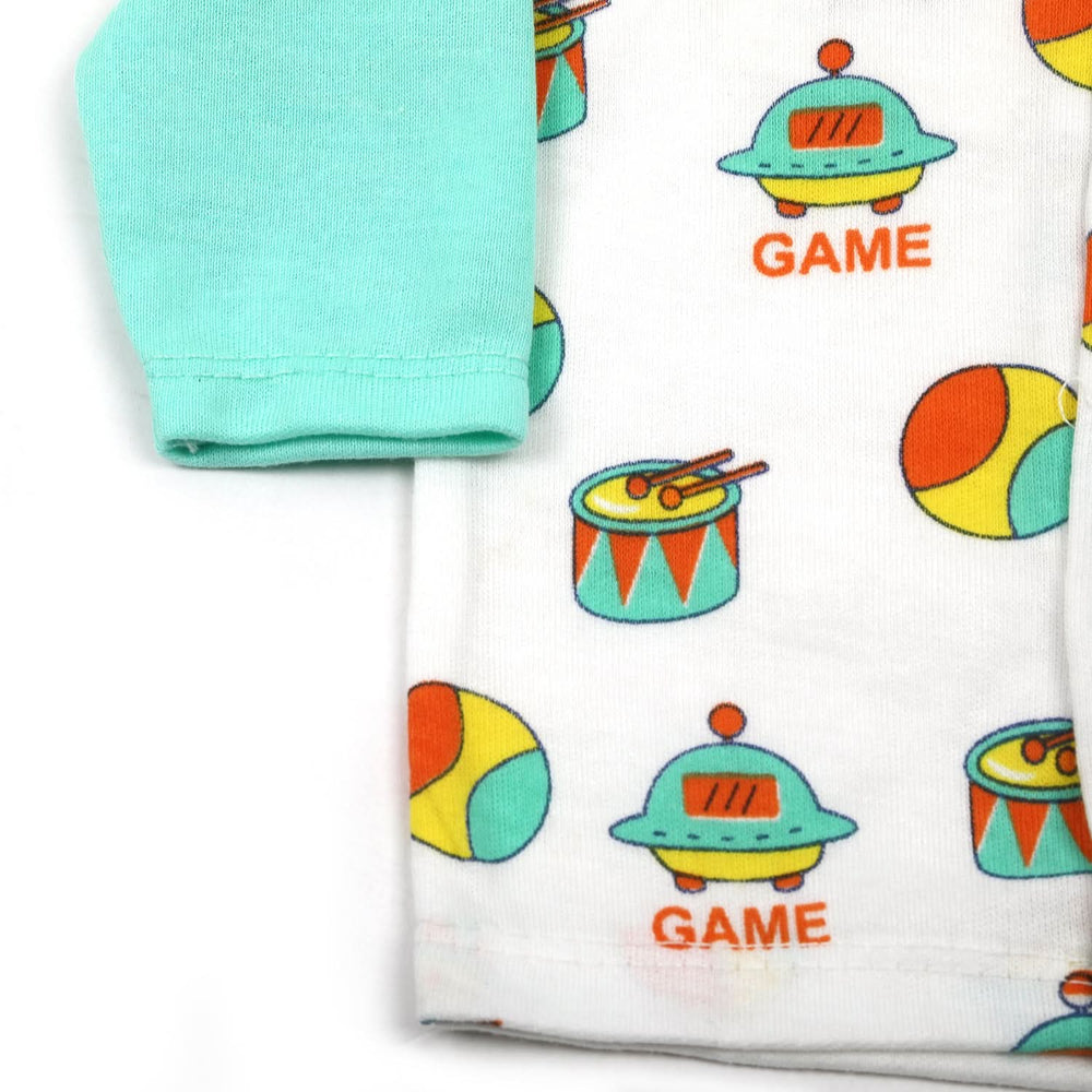 Newborn Boys Full Sleeves Suit - Cyan, Newborn Boys Sets & Suits, Chase Value, Chase Value