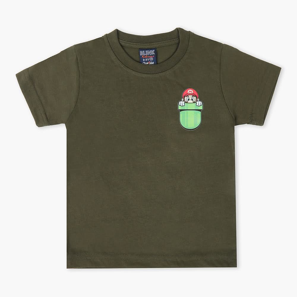 Boys Half Sleeves T-Shirt - Green, Boys T-Shirts, Chase Value, Chase Value