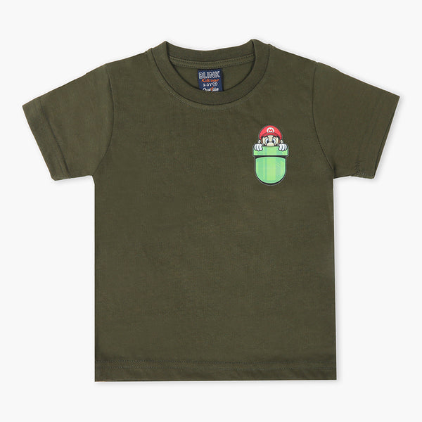 Boys Half Sleeves T-Shirt - Green