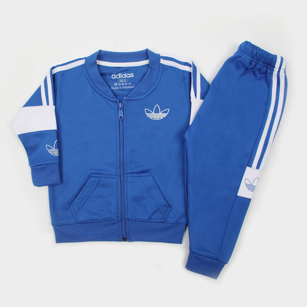 Boys Full Sleeves Track Suit - Blue