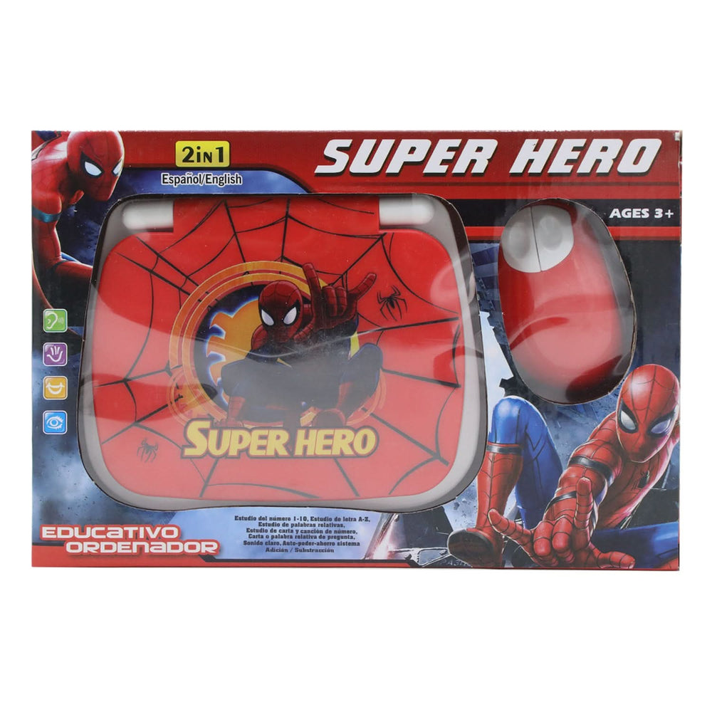 Learning English Educational Laptop Spider-Man - Red, Educational Books, Chase Value, Chase Value
