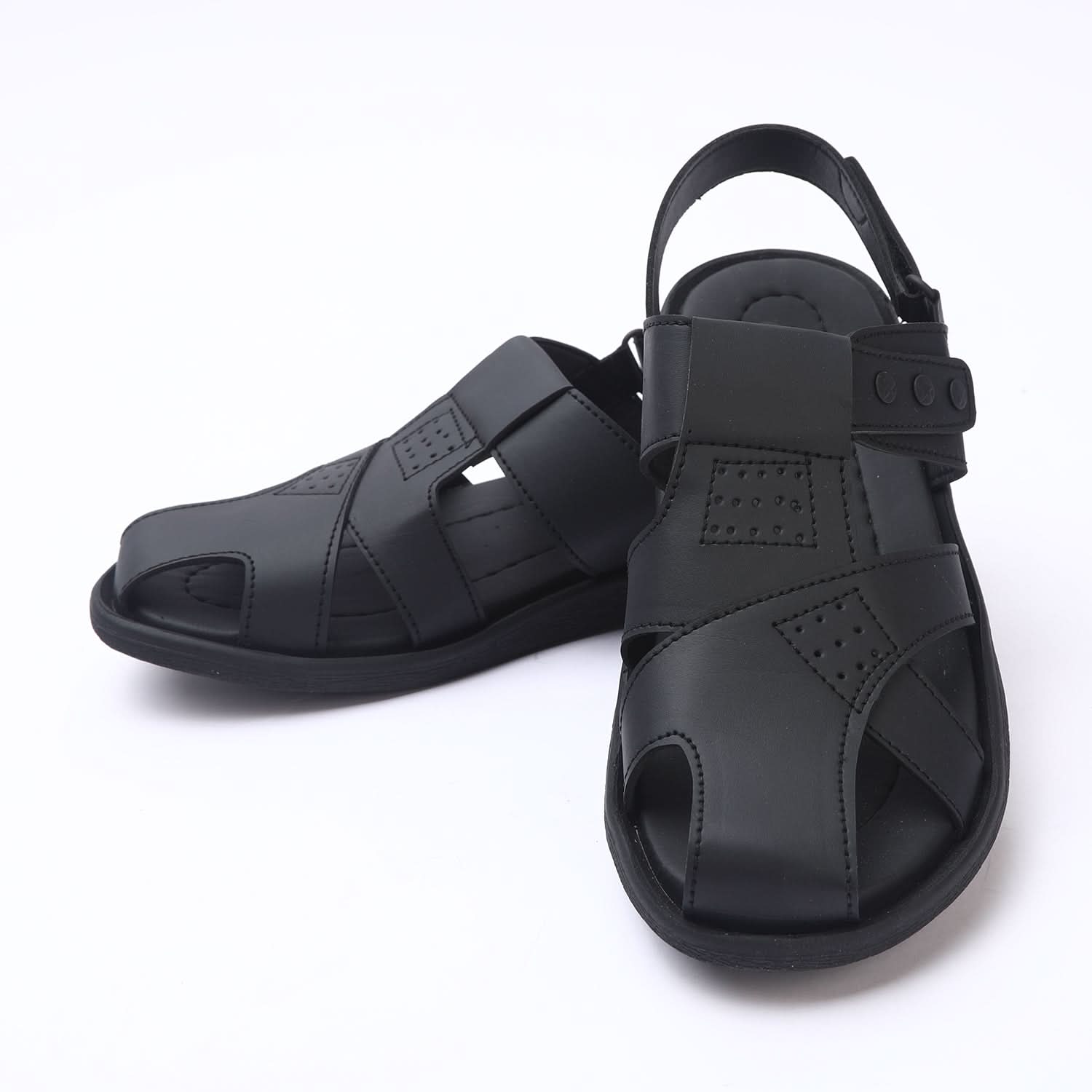 Men's Roman Sandal - Black, Men's Sandals, Chase Value, Chase Value